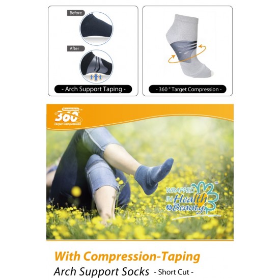 Compression Taping Arch Support Socks Cut (pair) - Kompressziós Szalagos Talpív Támogató Zokni Cut (pár)