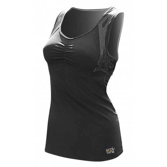 COOLMAX Compression Sleeveless Black - Kompressziós Ujjatlan Felső Fekete Női COOLMAX Compression Sleeveless Black - Kompressziós Ujjatlan Felső Fekete Női